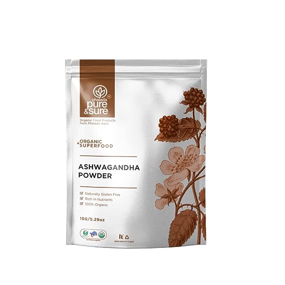Organic Ashwagandha Powder - Pure And Sure - 100gm