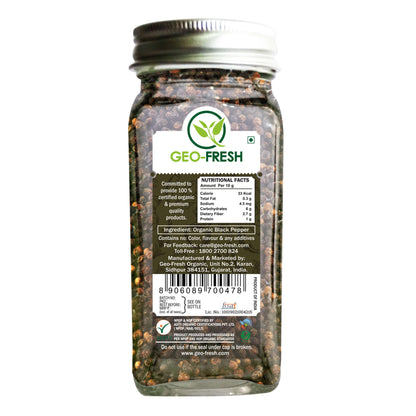 Black Pepper | USDA Organic - Geo-Fresh - 60gm