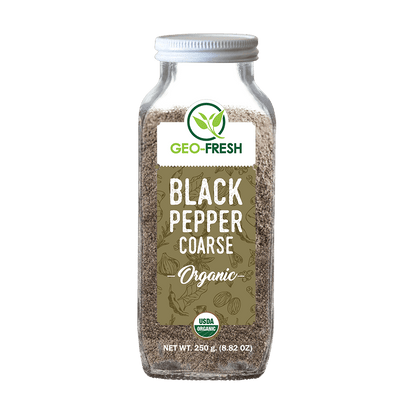 Pepper Coarse | Black - USDA Organic - Geo-Fresh – 250gm