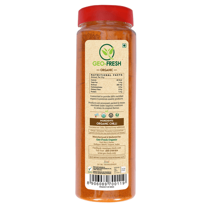 Chilli Powder | USDA Organic - Geo-Fresh Organic - 360gm