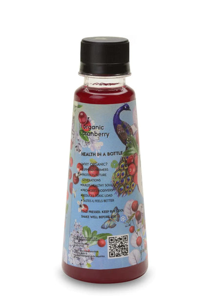 Cranberry Juice – Cold Pressed – USDA Organic – Indian – Vegan, Eco Friendly, No Added Sugar, Concentrate &amp;amp; Flavour – Rus Organic – 200ml