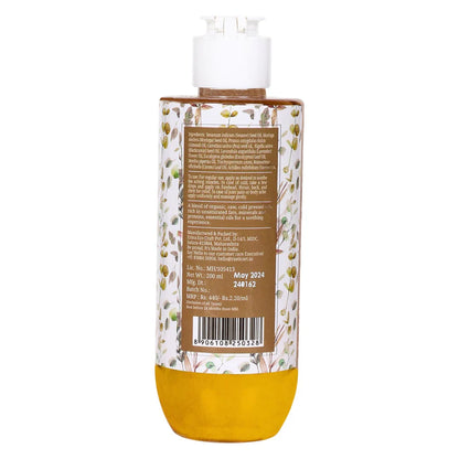 Massage Oil | Lavender Body Massage Oil - Organic - Cruelty Free, No Mineral Oil Or No Synthetic Dyes &amp;amp; No Perfumes - Rustic Art - 200gm