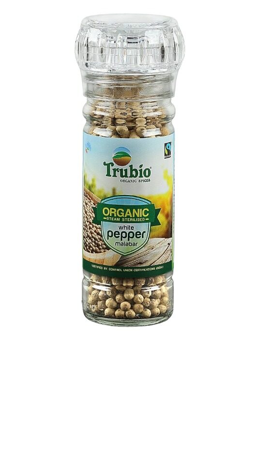 White Pepper | Organic - Steam Sterilised - Trubio Organic - 60gm
