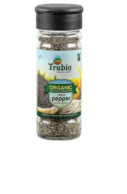 Black Pepper | Grinder - Coarse Ground - USDA Organic - Trubio Organic - 45gm