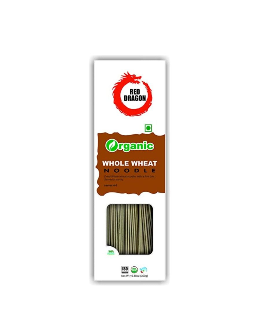 Organic Whole Wheat Noodles - Red Dragon - 300gm