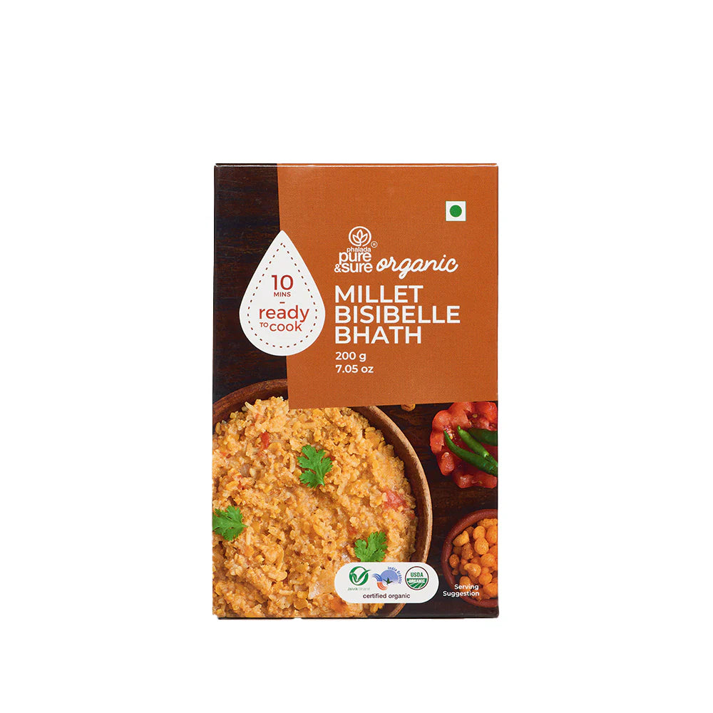 Bisi Belebath Powder - Organic - Indian - Pure And Sure - 200gm