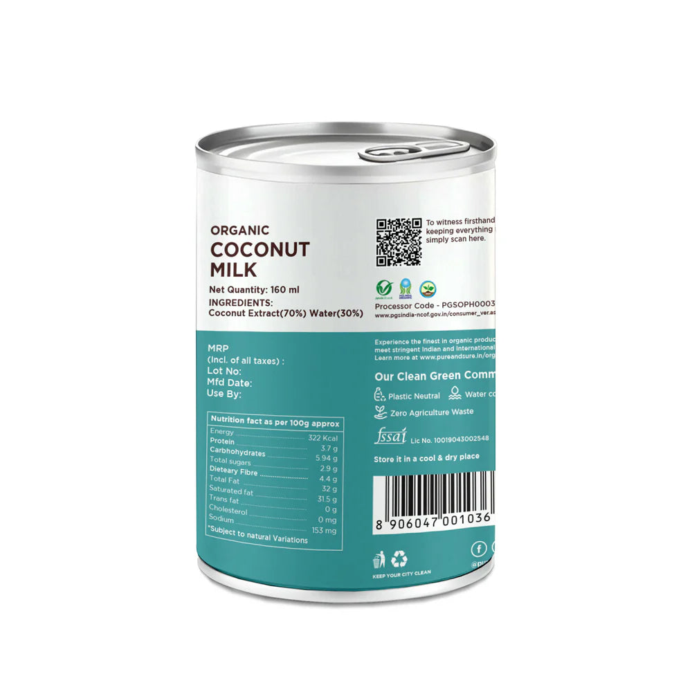 Coconut Milk - Pure And Sure - 160ml