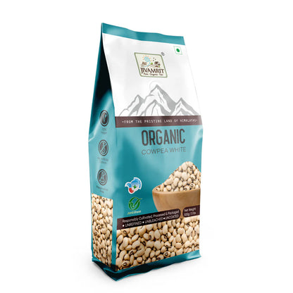 Cowpea | Organic Cowpea White -Vegan, Unpolished, Gluten Free - USDA Organic  -Preservative Free, No Pesticides, NON GMO - Jivamrit – 500gm