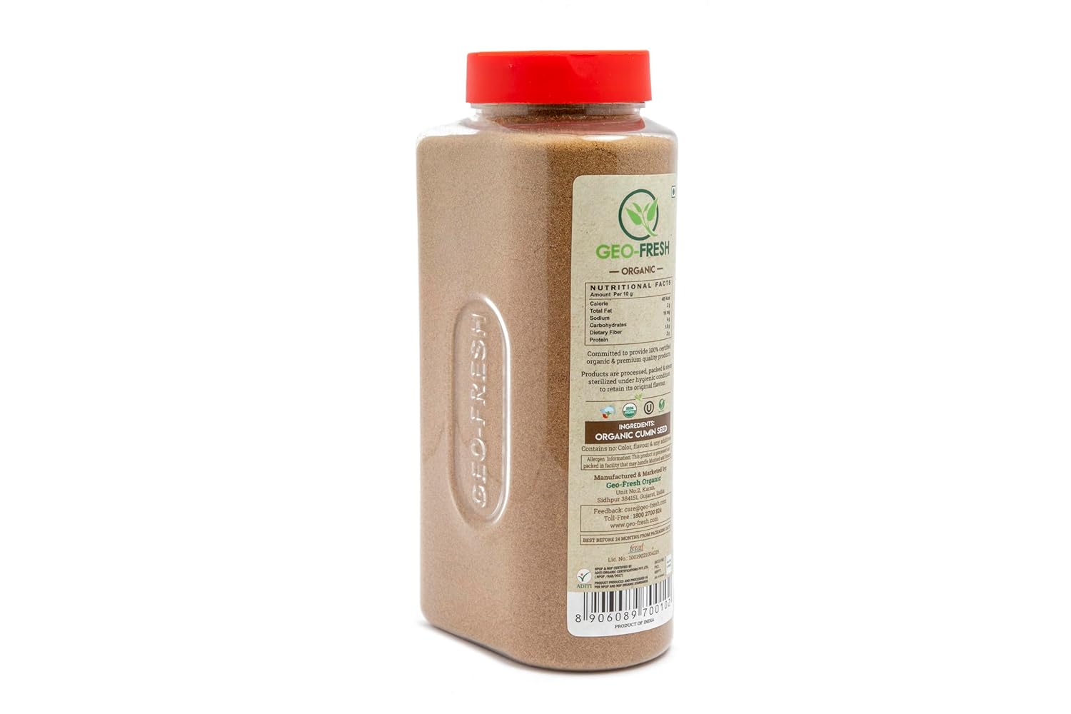 Cumin Powder | USDA Organic - Geo-Fresh Organic - 360gm