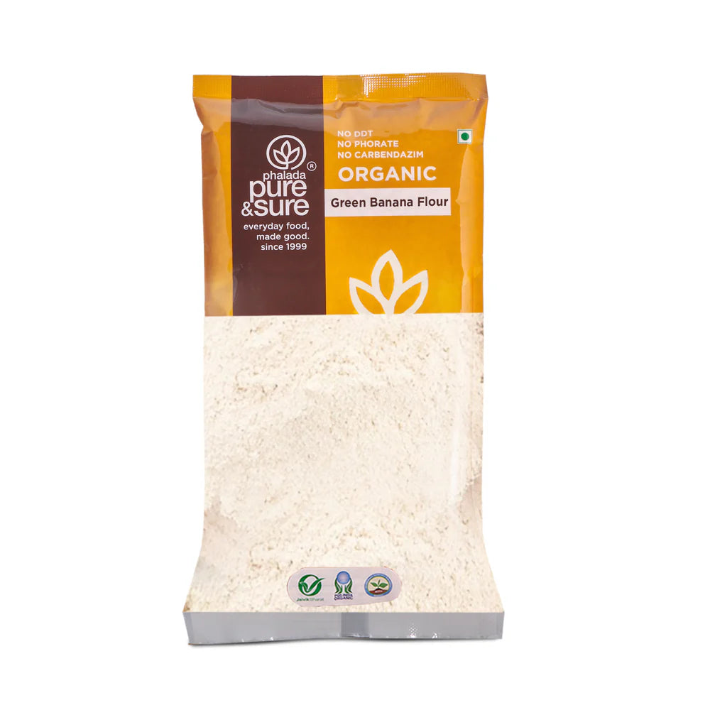 Green Banana  Flour - Organic - Gluten Free - Pure And Sure - 500gm