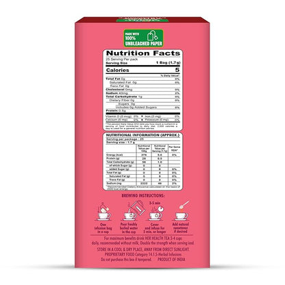 Tea | Organic Her Health- Infusion Herbal Tea -Caffeine Free-No Artificial Colours, Flavours or Preservatives -Health Fields –  25 Tea Bags