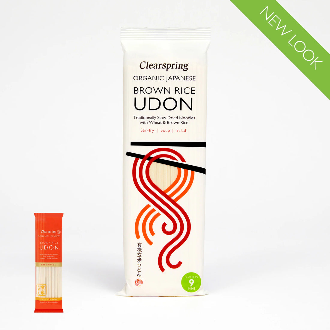 Noodles | Organic Japanese Brown Rice Udon Noodles - Stir Fry - Soup - Salad - Traditionally Slow Dried Noodles With Wheat & Brown Rice - Low In Fat, High In Fibre And Protein - Clearspring - 200gm