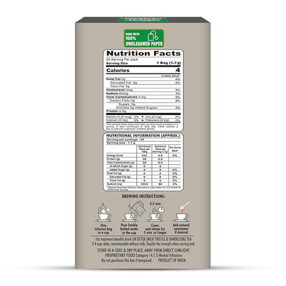 Tea | Organic Liv Detox Tea - Milk Thistle &amp; Dandelion - Infusion Herbal Tea -Caffeine Free-No Artificial Preservatives -Health Fields –  25 Tea Bags