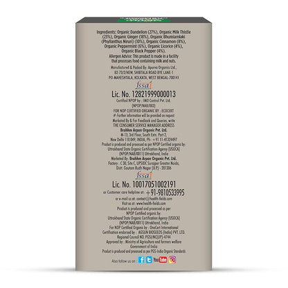 Tea | Organic Liv Detox Tea - Milk Thistle &amp; Dandelion - Infusion Herbal Tea -Caffeine Free-No Artificial Preservatives -Health Fields –  25 Tea Bags