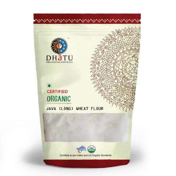 Wheat Flour | Organic Long Wheat (Emmer Wheat) Flour - Dhatu Organic - 500gm