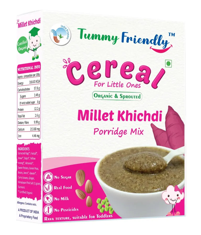 Millet Khichdi | (With Vegetables) - For Toddler - USDA Organic - No Chemical, Sugar & No Milk - Tummy Friendly Foods - 200gm