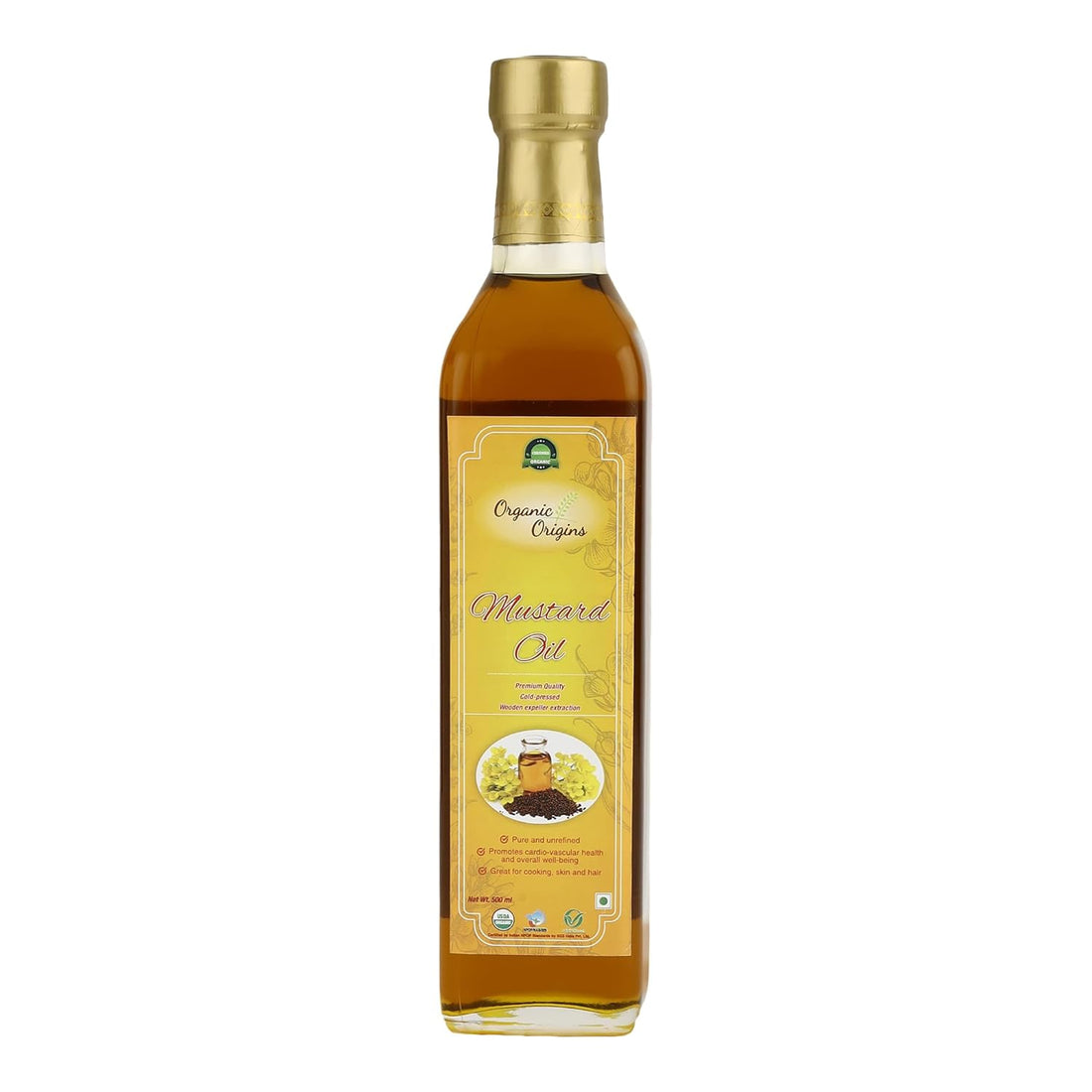 Mustard Oil | Cold Pressed - Pure &amp; Unrefined - No Added Preservatives - Organic Origins - 1000ml