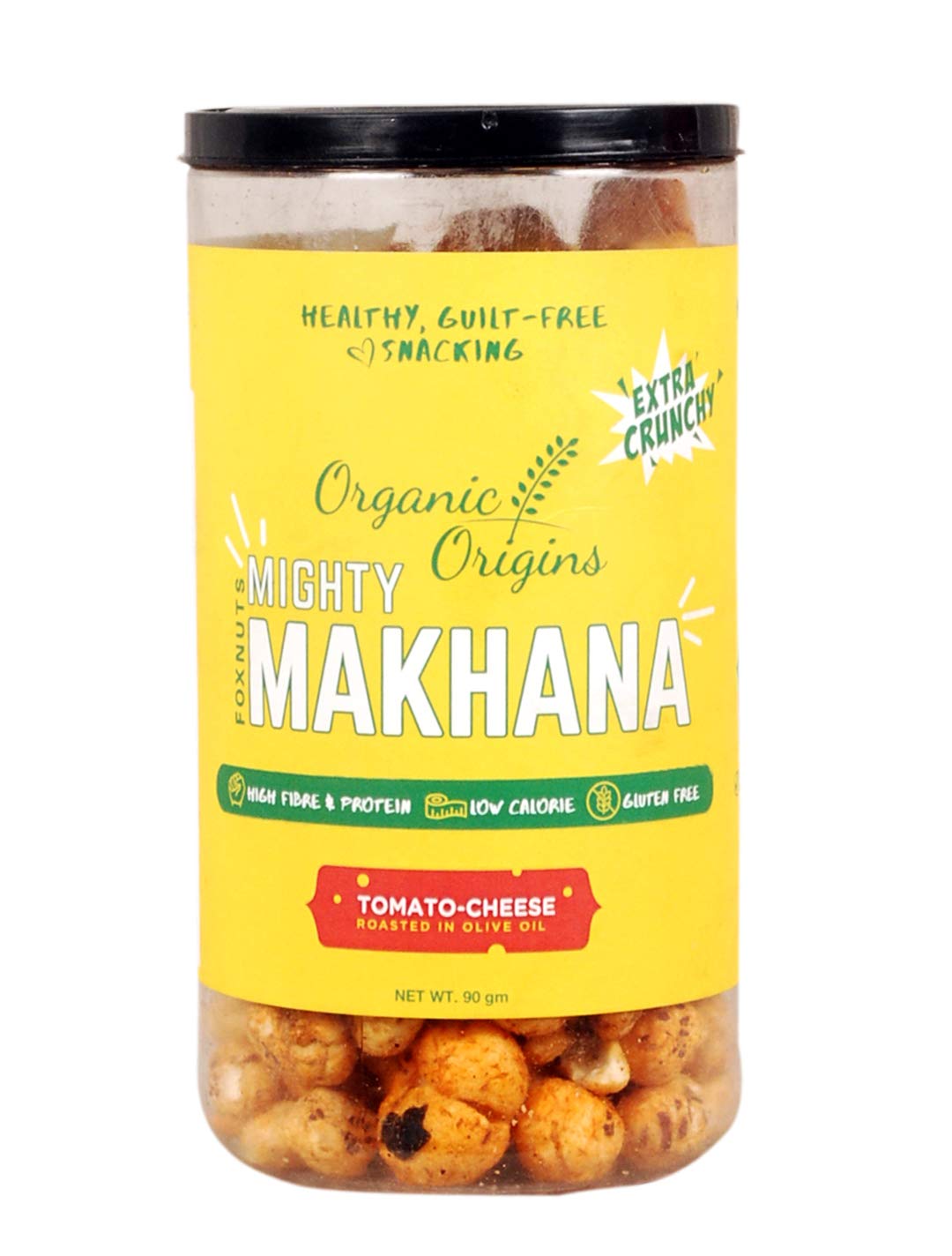 Makhana Tomato & Cheese - Gluten Free, High Protein, High Fibre & Low Calorie – Organic Origins - 80gm