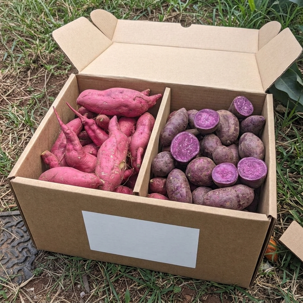 Potato | Organic Purple Potato (Odisha) &amp; Orange Sweet Potato Combo-Organically Grown Antioxidant-Rich -1000gm