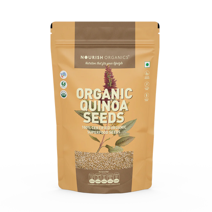 Quinoa | Organic Quinoa Seeds - 100% Certified Organic - Superfood Seeds - Gluten Free - Nourish Organics - 500gm
