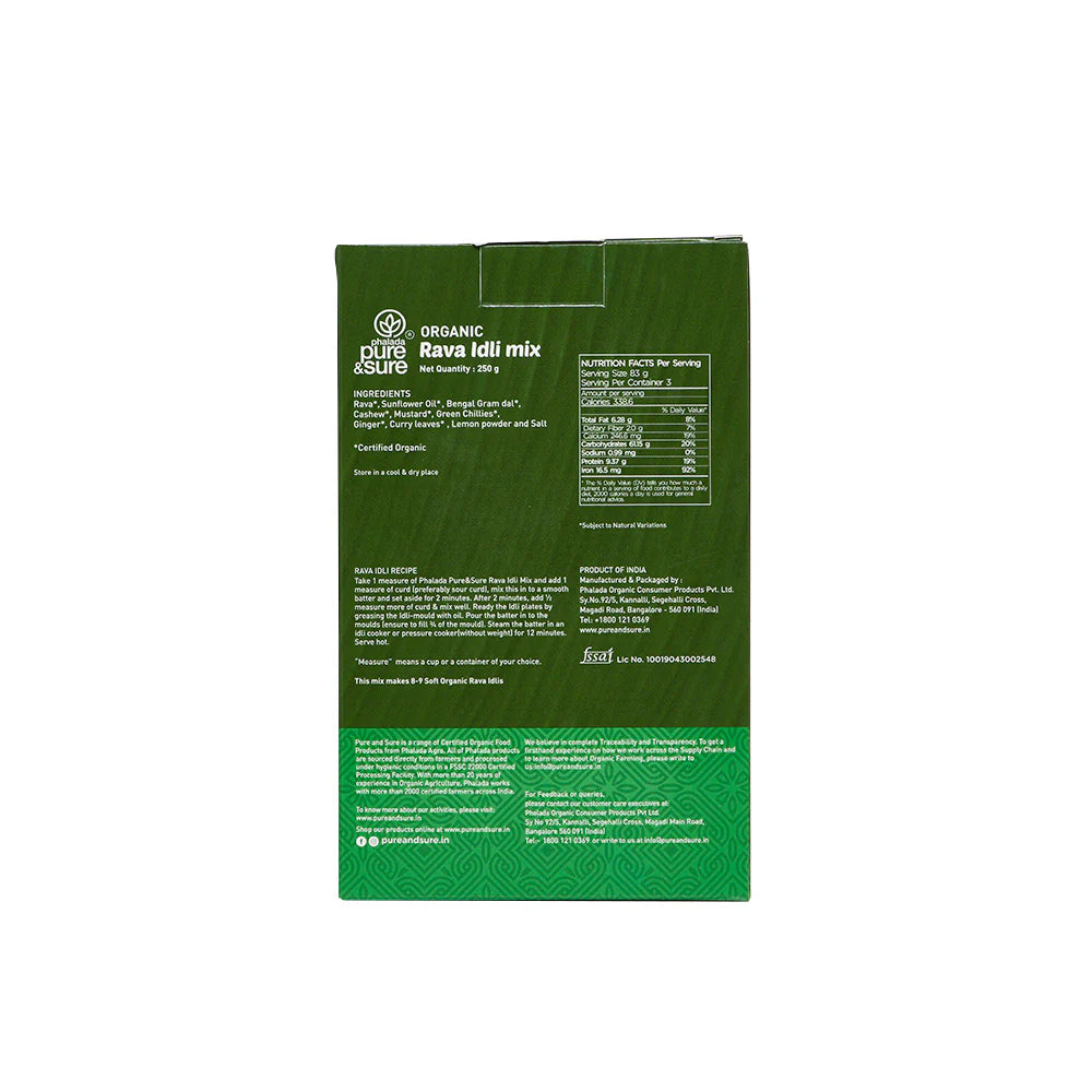 Rava Idly Mix - Pure and Sure - 250gm