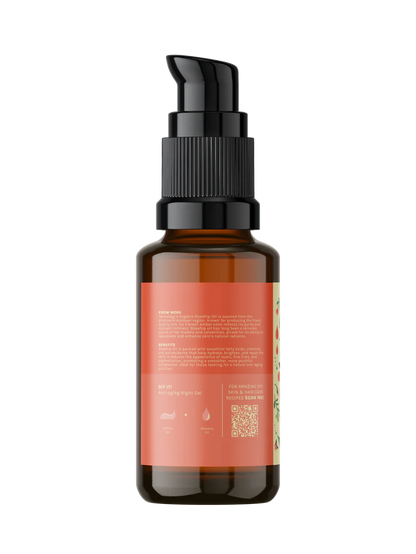 Rosehip Oil | Amber Colored - USDA Organic - Vegan, Cruelty Free, Gmo Free &amp;amp; Paraben Free- Tattvalogy - 50ml
