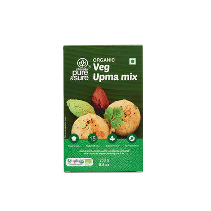 Vegetable Upma Mix - USDA Organic - Pure And Sure - 250gm