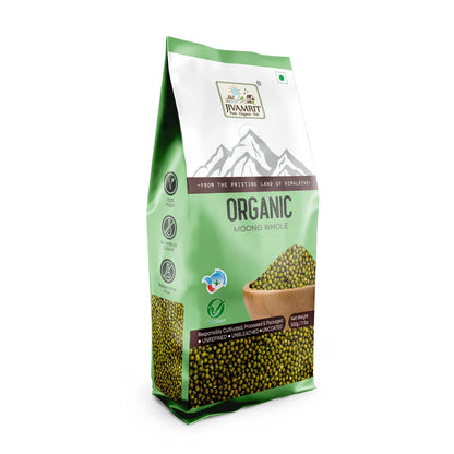 Moong | Organic Whole Moong  -NON GMO, No Pesticides - Jivamrit – 500gm