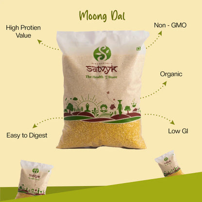 Moong Mogar | Unpolished - No Chemicals &amp; No preservatives - Satvyk - 500gm