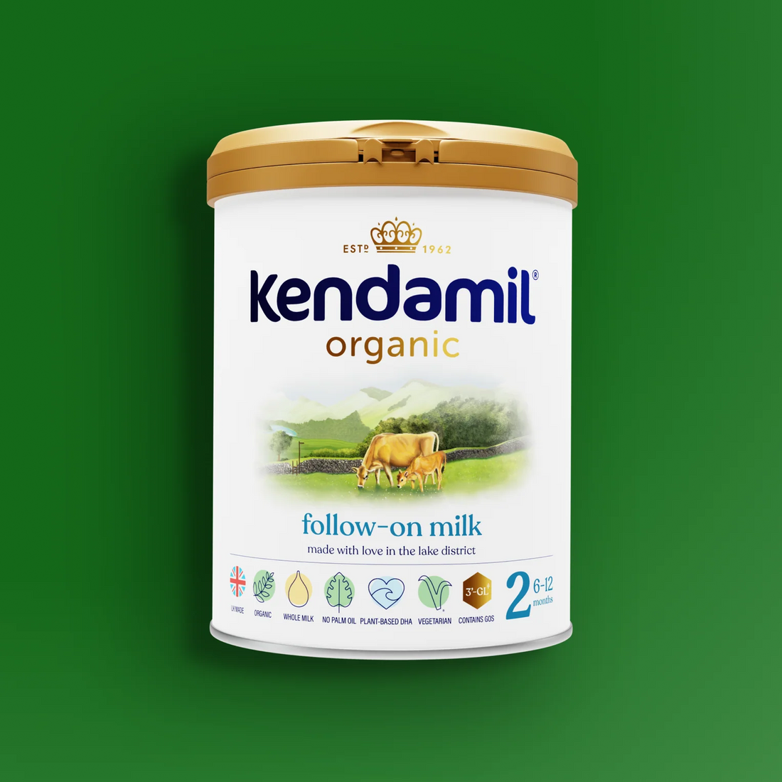 Milk Powder | Organic- Follow On Milk - Whole Milk - Vegetarian Friendly, No Palm Oil &amp; No Fish Oil - kendamil - 800gm