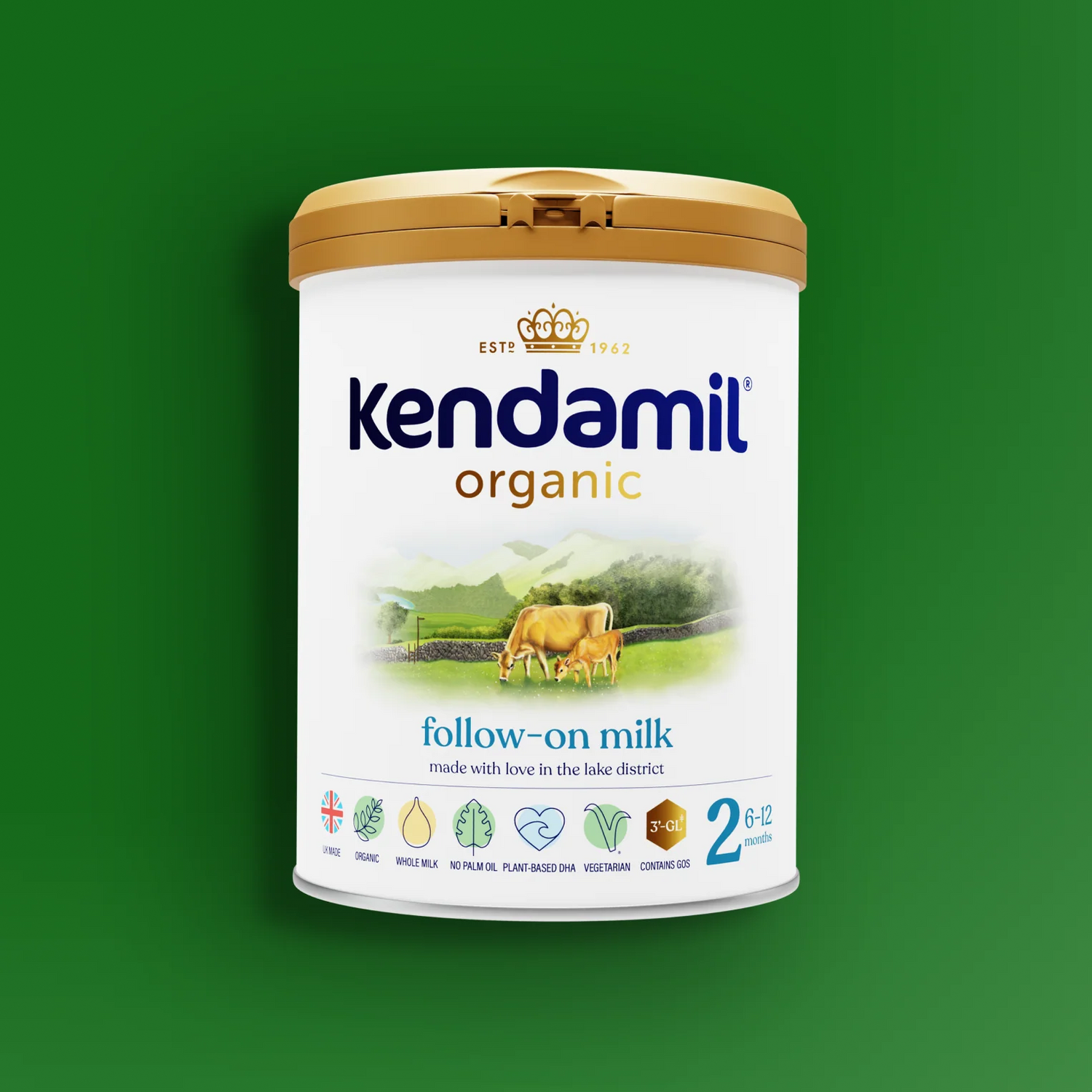Milk Powder | Organic- Follow On Milk - Whole Milk - Vegetarian Friendly, No Palm Oil &amp; No Fish Oil - kendamil - 800gm