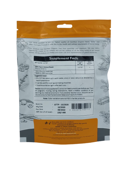 Organic Gokharu Powder – Just Jaivik – 100gm