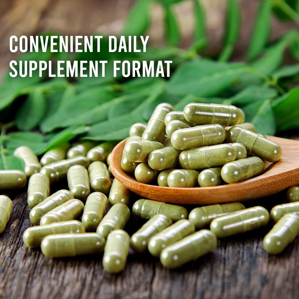Capsules | Moringa Capsules (500mg per Tablet) -Made With Organic Moringa Powder– Vegan, Gluten Free - Non GMO-Grenera – 60gm (120Tablets)