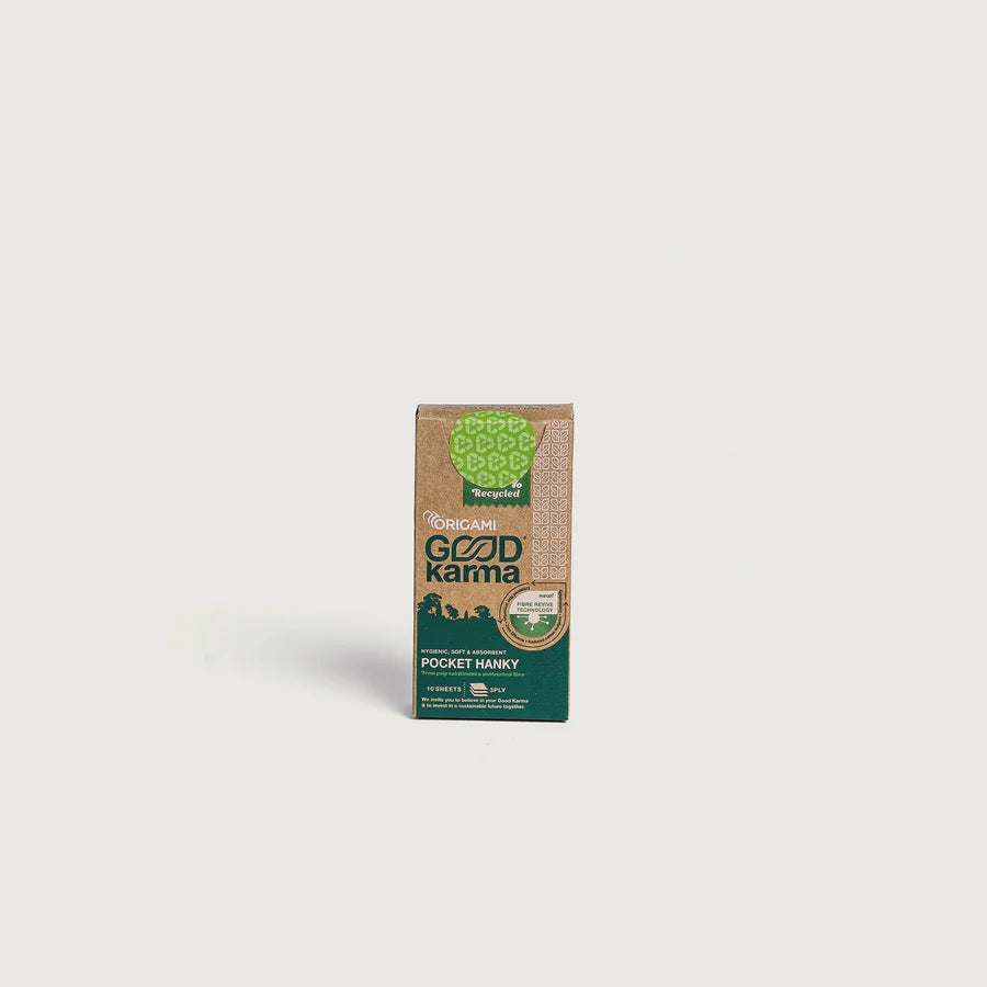 Hanky | Pocket Hanky - Hygienic, Soft &amp; Absorbent - Good Karma - 10 Sheets - 3ply