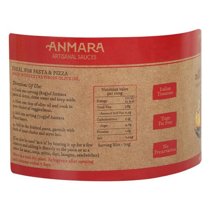 Ortolana Mix Veg. Sauce – Natural - Italy - Gluten Free, No Added Sugar &amp; Fat Free - Anmara – 280gm