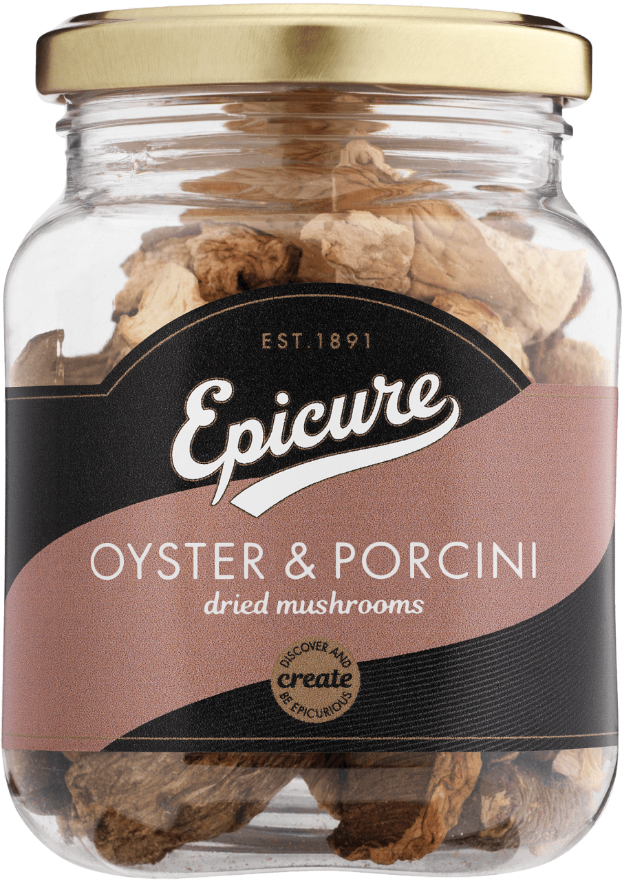 Mushrooms | Oyster &amp; Porcini Dried Mushrooms - Epicure - 25gm