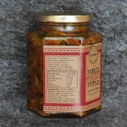 Gajar Gobhi Shalgam Pickle | Pahadi - Preservatives Free, No Added Color, No Added Flavor &amp;amp; No Vinegar - Oija - 250gm