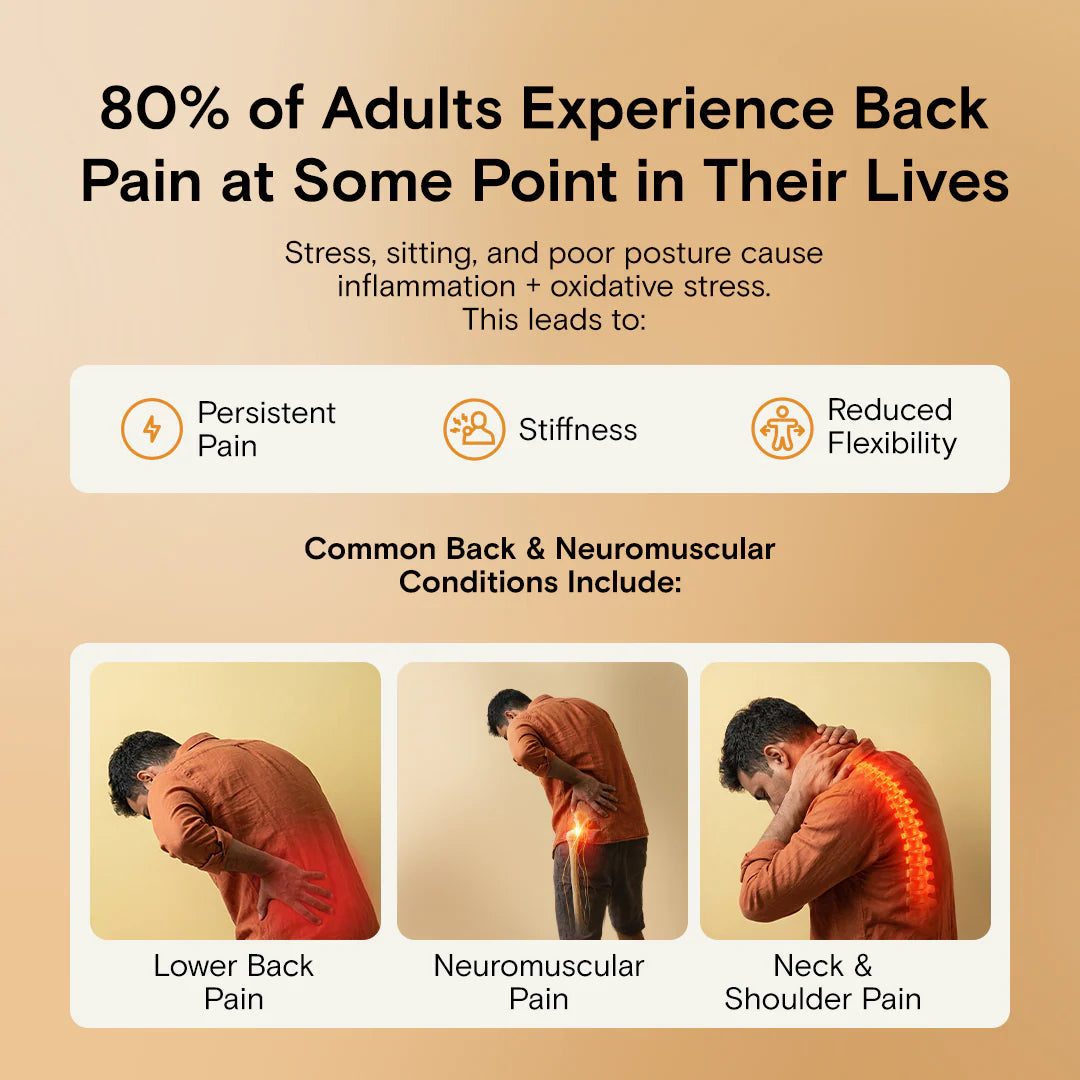 Health Supplements | Bend Easy - Advanced Muscle &amp; Back Support - Orange Flavoured - Clinically Proven Ingredients-Zero Gram Sugar, No Artificial Sweeteners -Light Years Health - 1.5g*15 Sachets