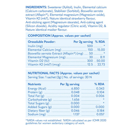 Health Supplements | Move Easy - Advanced Joint Support (Strawberry Flavoured) - Clinically Proven Ingredients-Zero Gram Sugar, No Artificial Sweeteners -Light Years Health - 2g*15 Sachets