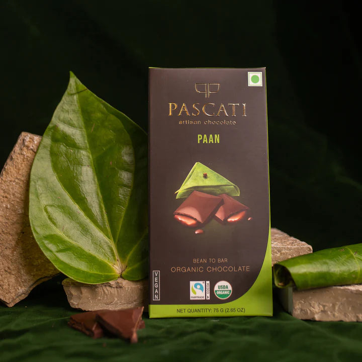 Paan Chocolate – USDA Organic - Vegan, Gluten Free &amp;amp; Nut Free - Pascati – 75gm