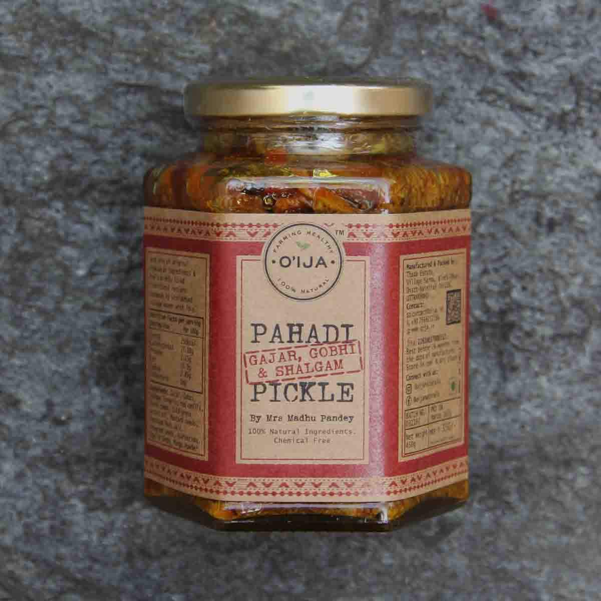 Pahadi Gajar, Gobhi &amp;amp; Shalgam Pickle – Oija – 450gm
