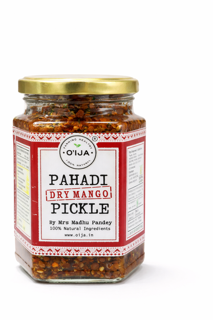 Pickle | Pahadi Dry Mango Pickle -Authentic Himalayan Homemade Pickle –  Preservatives Free, No Added Color, No Added Flavor &amp;amp; No Vinegar - Oija - 250gm