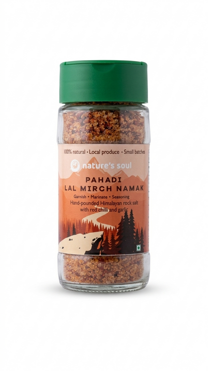 Salt | Pahadi Lal Mirch Namak- 100% Natural Namak- Garnish, Marinate, Seasoning - Nature&