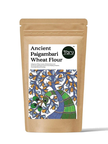 Flour | Paigambari Wheat Flour - High In Folic Acid, Proteins, Vitamins And Minerals - Taru Natural - 500gm