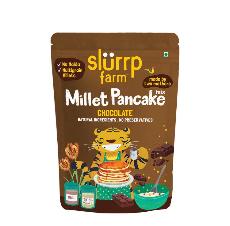 Millet Pancake: Chocolate - Low Sugar, No Maida & Low Salt - Slurrp Farm - 150gm