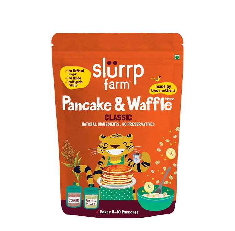 Pancake &amp; Waffle Classic Mix - No Refined Sugar &amp; No Maida - Slurrp Farm - 150gm