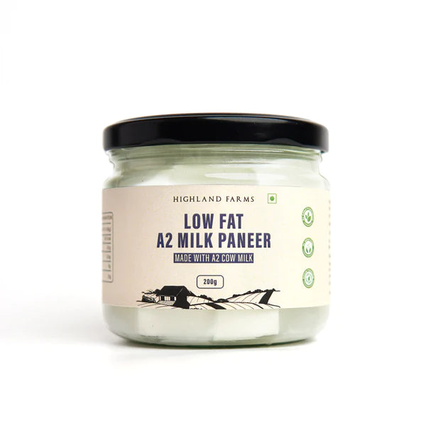 Paneer | (Made With A2 Cow Milk) - Low Fat & No Preservatives - Highland Farms - 200gm