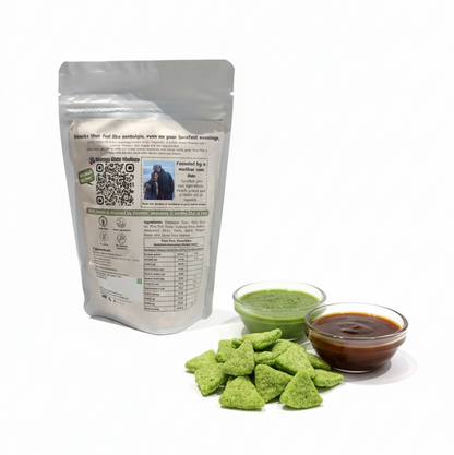 Pani Puri Crunchies | Baked (Not Fried), Made With Chickpea - Rich Protein -Vegan, Gluten Free, No Added Sugar, No Palm Oil, No Maida, No Preservatives, Additives &amp; No Added Artificial Ingredients - Geenis -200gm