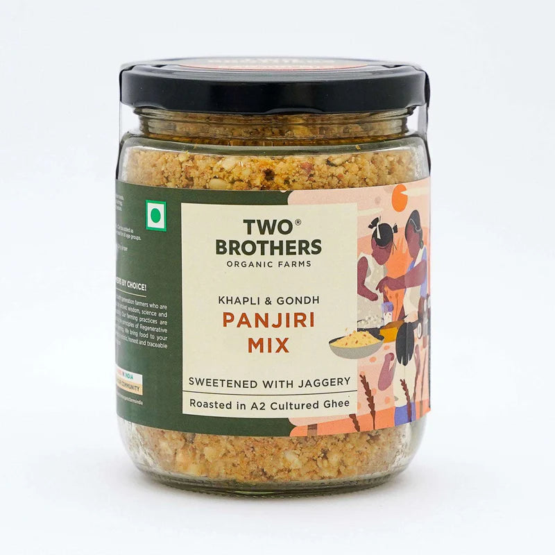 Panjiri Mix | Khapli &amp; Gondh Panjiri Mix (Sweetened With Jaggery) - Roasted In A2 Cultured Ghee - Two Brother - 400gm