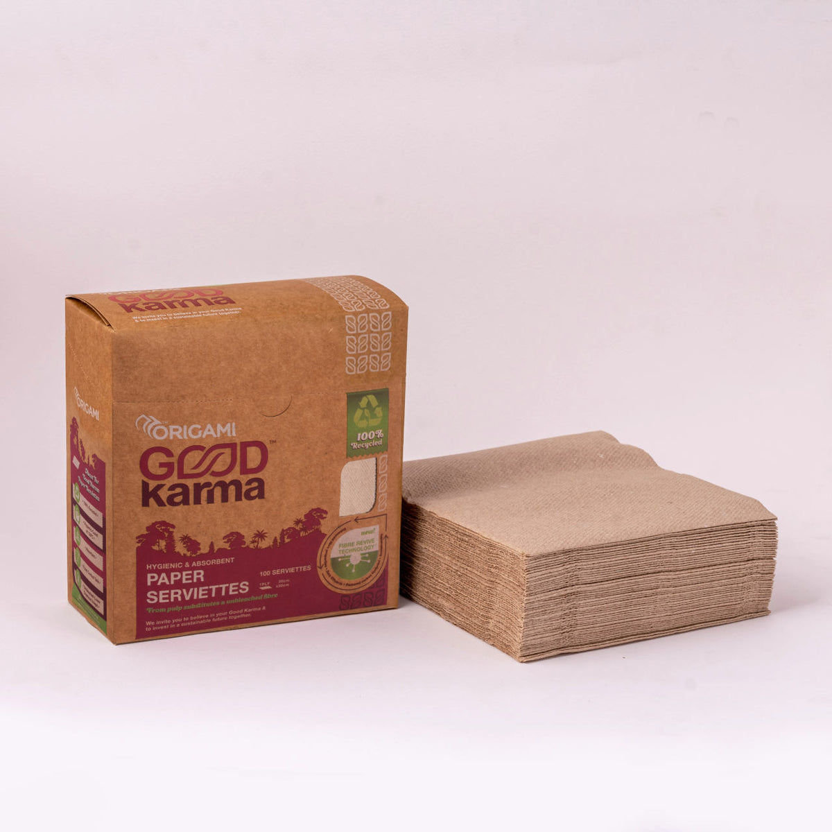 Paper Serviettes – 1 Ply – Good Karma – 100Serviettes